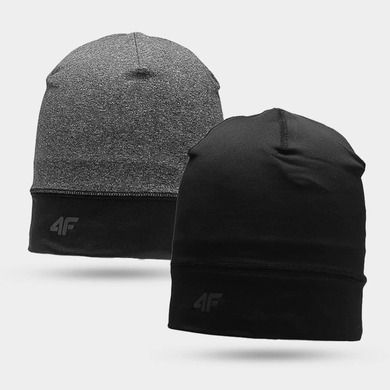 Czapka funkcyjna, unisex, dwustronna, czarna, 4F