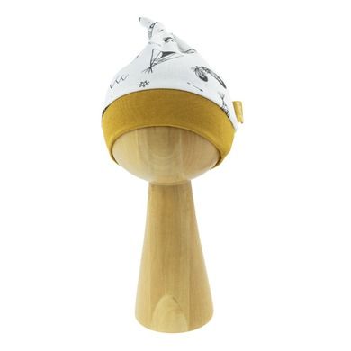 Czapka niemowlęca, biała, indiańskie wzory, Nicol