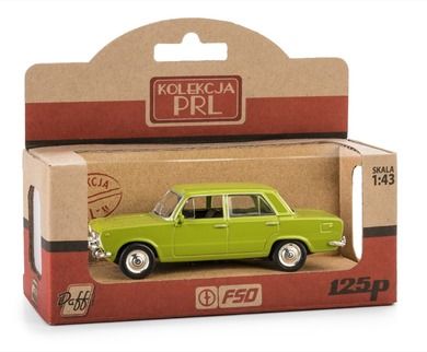 Daffi, Kolekcja PRL, Fiat 125p, pojazd, model metalowy, 1:43, zielony