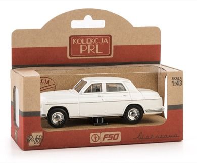 Daffi, Kolekcja PRL, Warszawa 223, pojazd, model metalowy, 1:43, biały