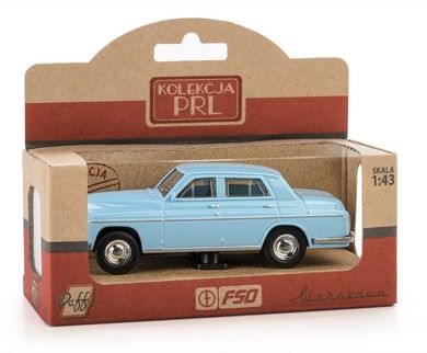 Daffi, Kolekcja PRL, Warszawa 223, pojazd, model metalowy, 1:43, niebieski