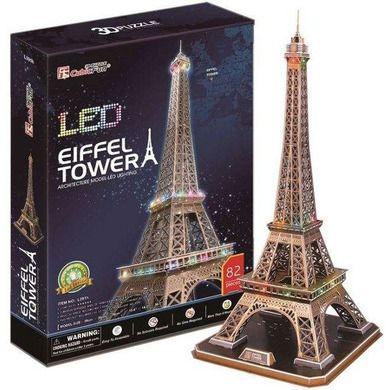 Dante, Wieża Eiffel'a, puzzle 3D LED, 85 elementów