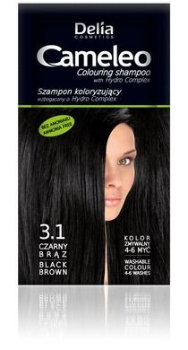 Delia Cosmetics, Cameleo, szampon koloryzujący 3.1 czarny brąz