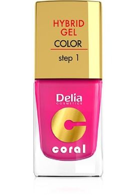 Delia Cosmetics, Coral Hybrid Gel, emalia do paznokci nr 03 róż, 11 ml