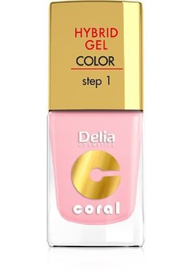 Delia Cosmetics, Coral Hybrid Gel, emalia do paznokci nr 04 róż pastelowy, 11 ml