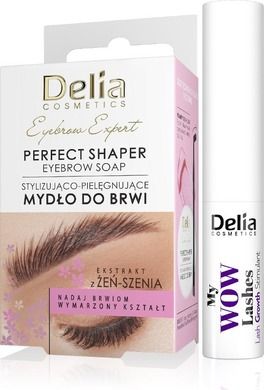 Delia Cosmetics, zestaw prezentowy, Eyebrow Expert, mydełko do brwi, 10 ml + odżywka do rzęs, 3 ml