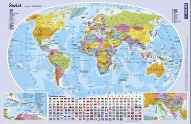 Demart Pap, podkładka na biurko, mapa polityczna świata