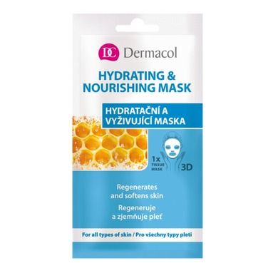 Dermacol, 3D Hydrating And Nourishing Mask, nawilżająco-odżywcza maseczka do twarzy w płachcie, 15 ml