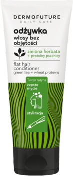 Dermofuture, Daily Care, odżywka, włosy bez objętości z zieloną herbatą i proteinami pszenicy, 250 ml