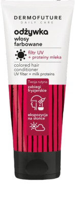 Dermofuture, Daily Care, odżywka, włosy farbowane z filtrem uv i proteinami mleka, 250 ml
