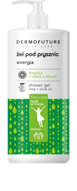 Dermofuture, Daily Care, żel pod prysznic, energia, limonka+oliwa z oliwek, do każdego rodzaju skóry, 500 ml