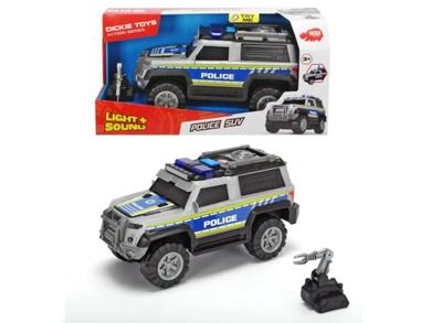 Dickie, Police SUV, pojazd, srebrny, 30 cm