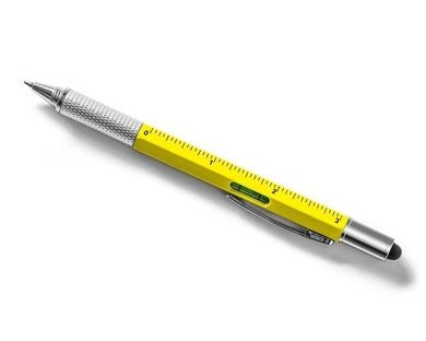 Długopis majsterkowicza 6w1, żółty