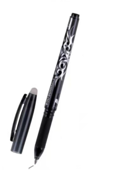 Długopis zmywalny, ścieralny, czarny, 0,7 mm