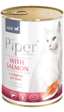 Dolina Noteci, Piper Animals, Adult, karma dla dorosłych kotów, łosoś, 400g