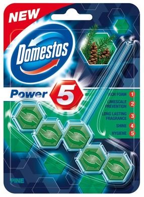 Domestos, Pine, kostka WC Power 5, koszyk 55g