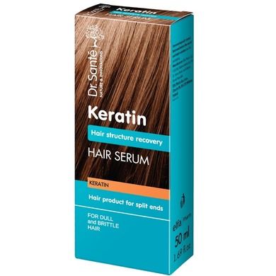 Dr. Sante, Keratin Hair Serum, odbudowujące serum do włosów matowych i łamliwych, 50 ml