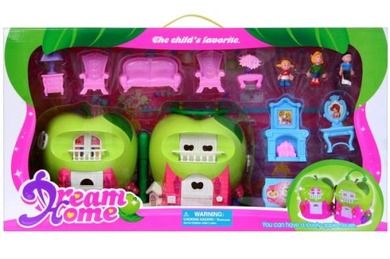 Dream Home, Zielone Jabuszko, domek z figurkami i akcesoriami