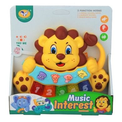 Dromader, mini pianinko, zabawka muzyczna, lew