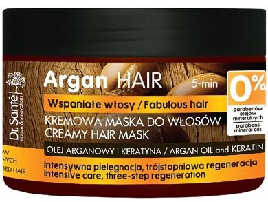 Dr.Sante, Argan Hair, maska kremowa do włosów uszkodzonych, 300 ml