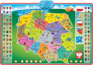 Dumel Discovery, Interaktywna mapa Polski, zabawka edukacyjna