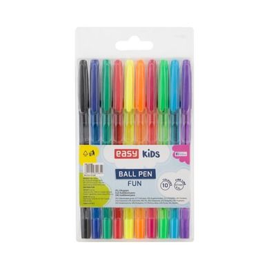 Easy, długopisy kolorowe, 10 kolorów