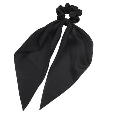 Ecarla, gumka-apaszka do włosów, scrunchie, czarna