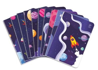 Elanders, zeszyt A5, 16 kartek, kratka, In Space, 10 szt.