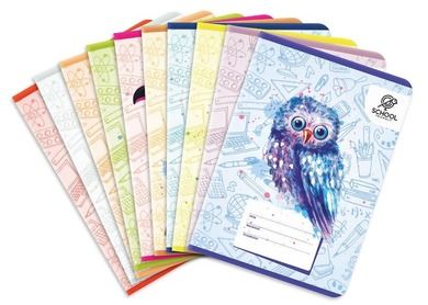 Elanders, zeszyt A5, 64 kartki, linia Puffy Birds, 10 szt.