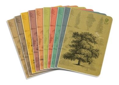 Elanders, zeszyt A5, 80 kartek, linia By Nature - Forrest, 10 szt.
