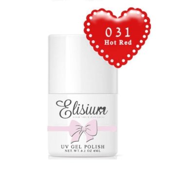Elisium, UV Gel Polish, lakier hybrydowy, 031 Hot Red, 8 ml