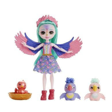Enchantimals, Rodzina Papugi, Filia Finch, zestaw z lalką i figurkami