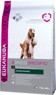 Eukanuba, Dog Dry Breed Specific All Cocker Spaniel, karma sucha dla psów, 7,5 kg