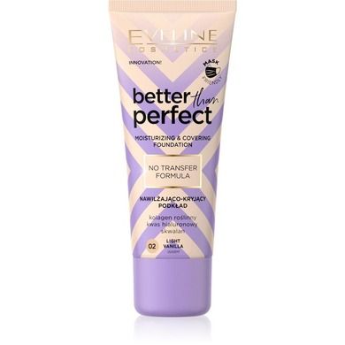 Eveline, Better Than Perfect, podkład nawilżająco-kryjący, nr 02 light vanilla, 30 ml