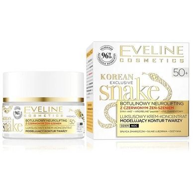 Eveline, Exclusive Snake 50+ krem-koncentrat modelujący kontur twarzy, na dzień i noc, 50 ml