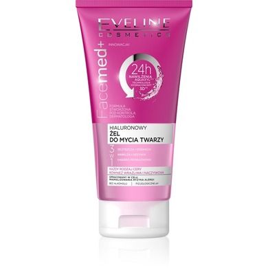 Eveline, Facemed+, hialuronowy żel do mycia twarzy dla każdego rodzaju cery 3w1, 150 ml