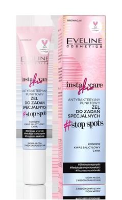Eveline, Insta Skin Care, antybakteryjny punktowy żel do zadań specjalnych, Stop Spots, 20 ml