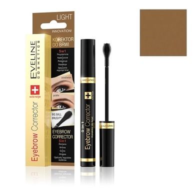 Eveline, korektor do brwi 5w1, Light, 9 ml