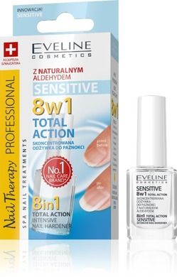 Eveline, Nail Therapy, Total Action 8w1 Sensitive, lakier, odżywka, 12 ml