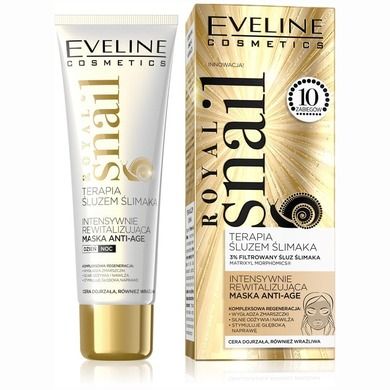 Eveline, Royal Snail 30+/40+ terapia śluzem ślimaka, intensywnie rewitalizująca maska anti-age, 50 ml