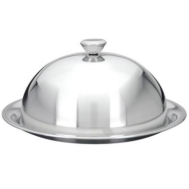 Excellent Houseware, taca do serwowania, stalowa z kloszem, 26 cm