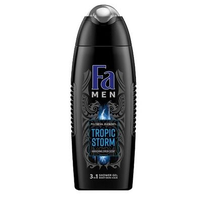 Fa, Men Polynesia Elements Tropic Storm, żel pod prysznic do mycia ciała i włosów dla mężczyzn, 400 ml