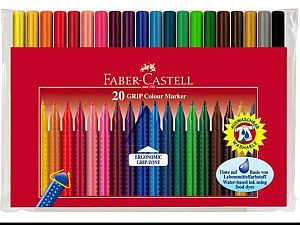 Faber-Castell, flamastry Grip, 20 kolorów