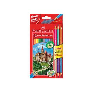 Faber-Castell, kredki z temperówką Zamek, 12 kolorów + 3 kredki