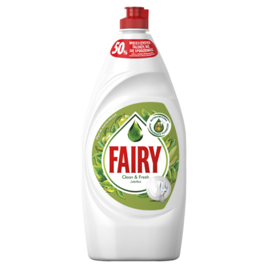 Fairy, Clean & Fresh Jabłkowy, płyn do mycia naczyń, 900 ml