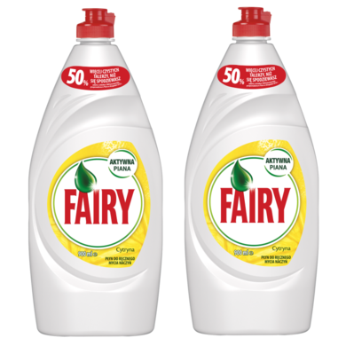 Fairy, Lemon, płyn do mycia naczyń, 2-900 ml