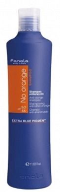 Fanola, No Orange Anti-Orange Shampoo, szampon niwelujący miedziane odcienie, do włosów ciemnych farbowanych, 350 ml
