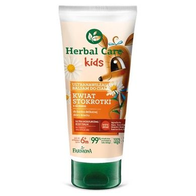 Farmona, Herbal Care Kids, ultranawilżający balsam do ciała dla dzieci, kwiat stokrotki, 200 ml
