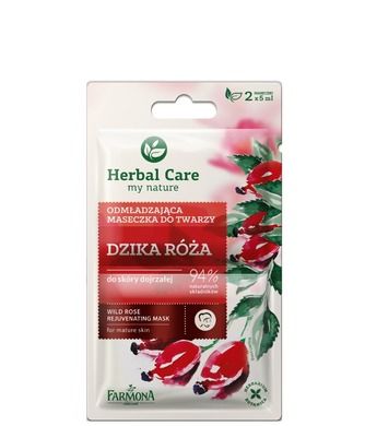 Herbal Care, maseczka odmładzająca Dzika Róża, saszetka, 2-5 ml