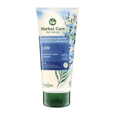 Herbal Care, odżywka do włosów w tubie, odbudowująca, Len, 200 ml